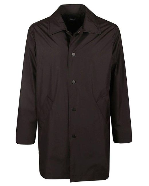 A.P.C. Black Mac Victor Coat for men