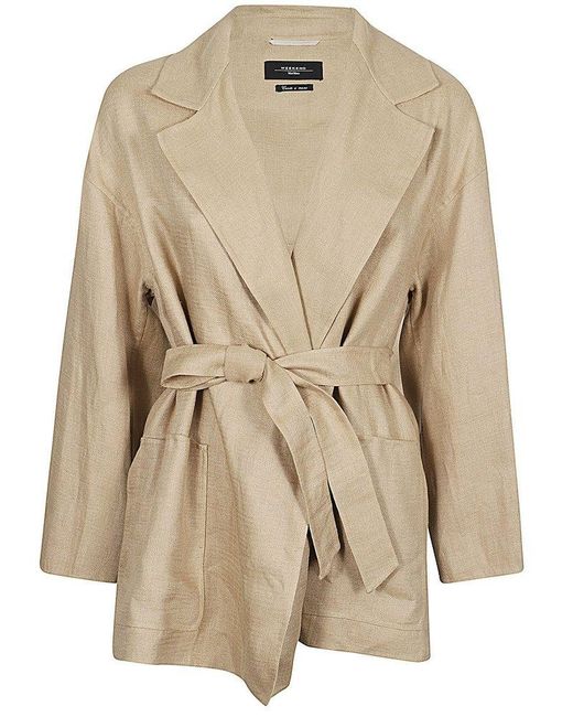 Weekend by Maxmara Natural Robe-style Belted Jacket