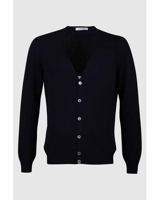 Gran Sasso Blue Button-Up Cardigan Sweater for men