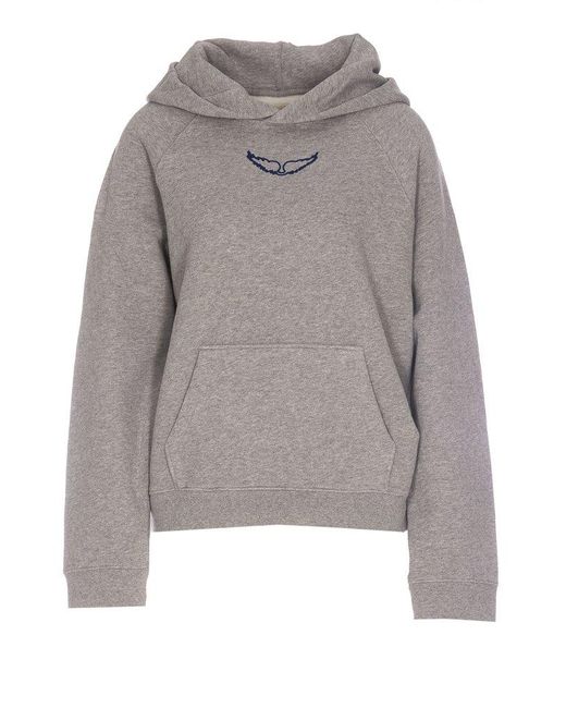 Zadig & Voltaire Gray Georgy Photoprint Palmier Hoodie