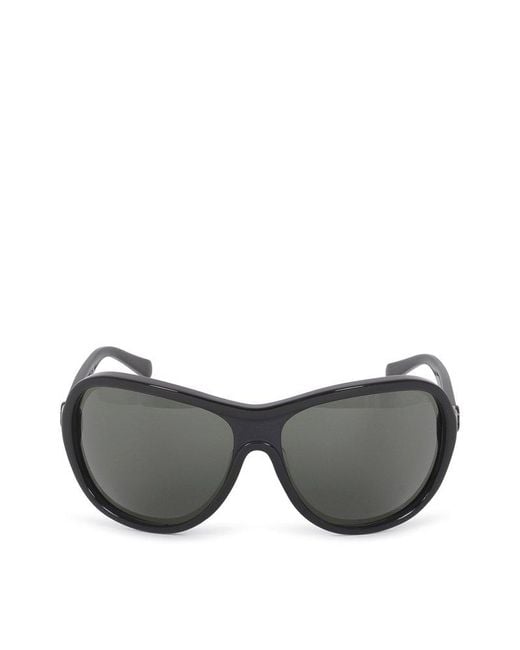 Moncler Gray Butterfly Frame Sunglasses for men