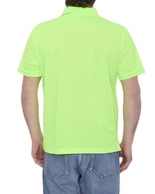 Dior Green Button Detailed Short-sleeved Polo Shirt for men
