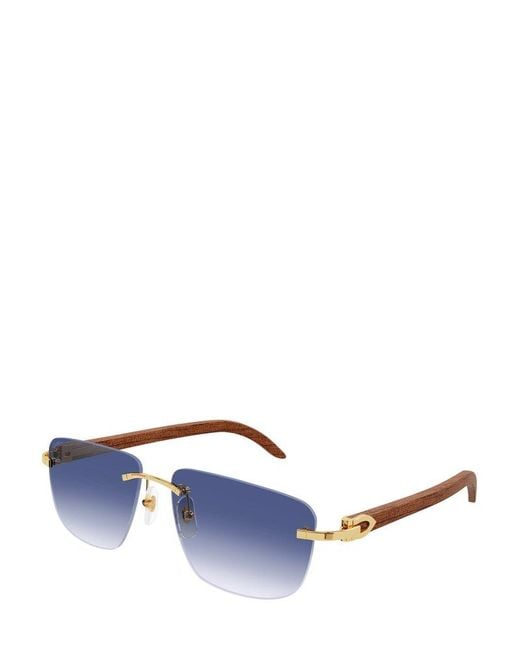 Cartier Sunglasses in Blue for Men | Lyst
