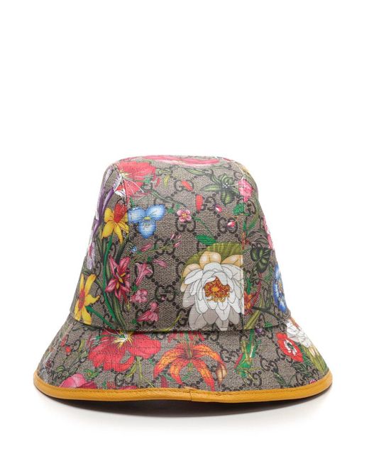 Gucci Multicolor Flora Pattern Bucket Hat