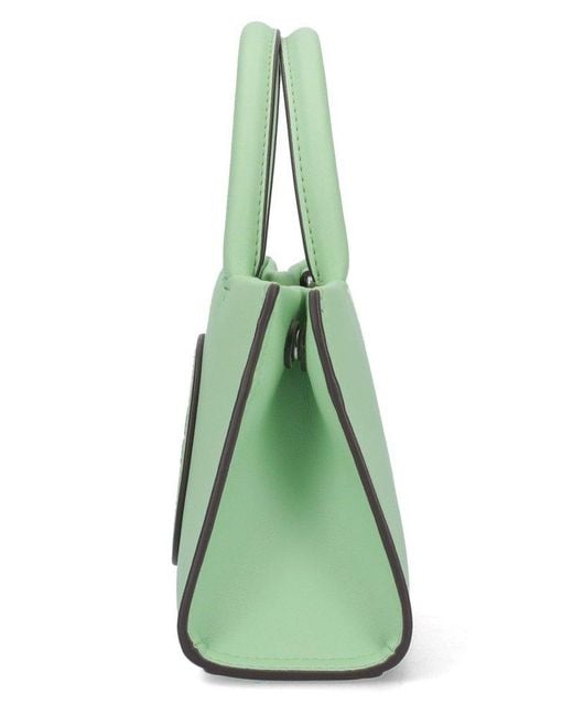 Tory Burch Leaf Green Bio Ella Mini Shopping Bag