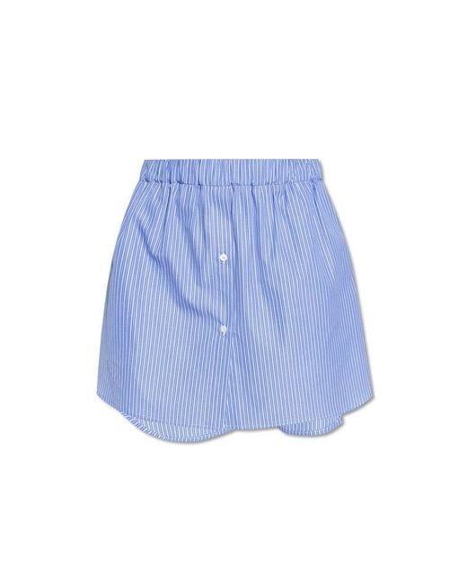 Loewe Blue Pinstriped Skirt