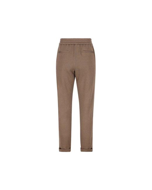 Brunello Cucinelli Natural Drawstring Track Pants