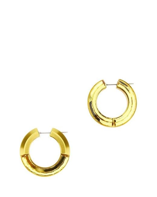 Swarovski Metallic Lucent Round Hoop Earrings
