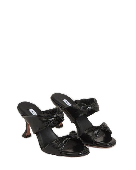 Aquazzura Black Twist Heeled Sandals