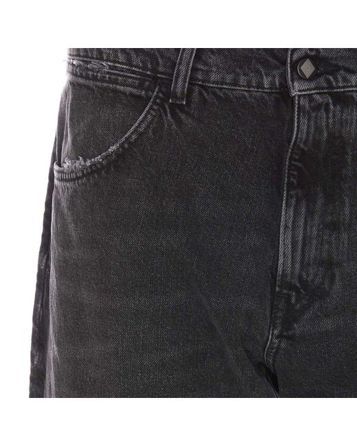 AMISH Black Logo Patch Wide-leg Jeans for men