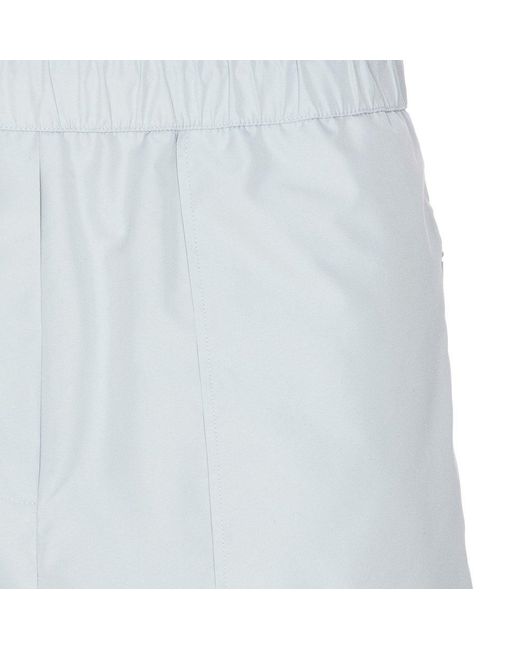 Fendi Blue Logo Printed Drawstring Shorts