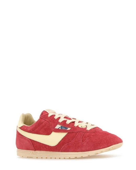 Autry Red Windspin Lace-Up Sneakers for men