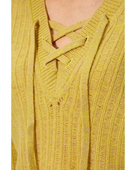 Zadig & Voltaire Yellow 'fanny' Wool Sweater,
