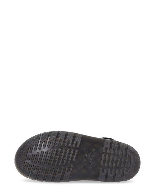 Dr. Martens Black Jorge Ii Leopard Buckle-Fastened Mules