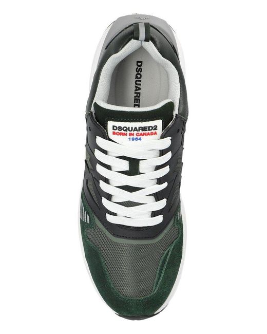 DSquared² Black Dash Lace-up Sneakers for men