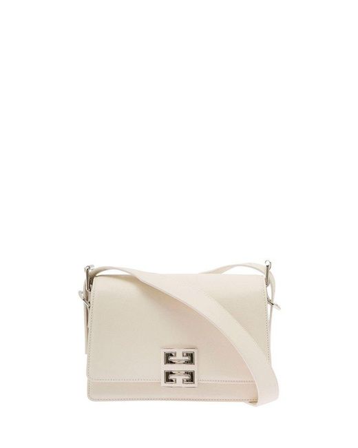 Givenchy 4g Crossbody Bag In Ivory Box Leather in Natural
