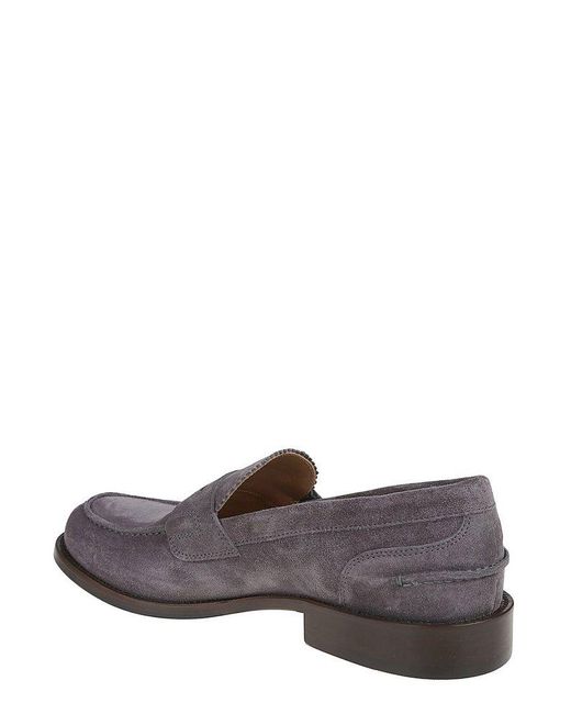 Baldinini Gray Classic Penny Loafers for men