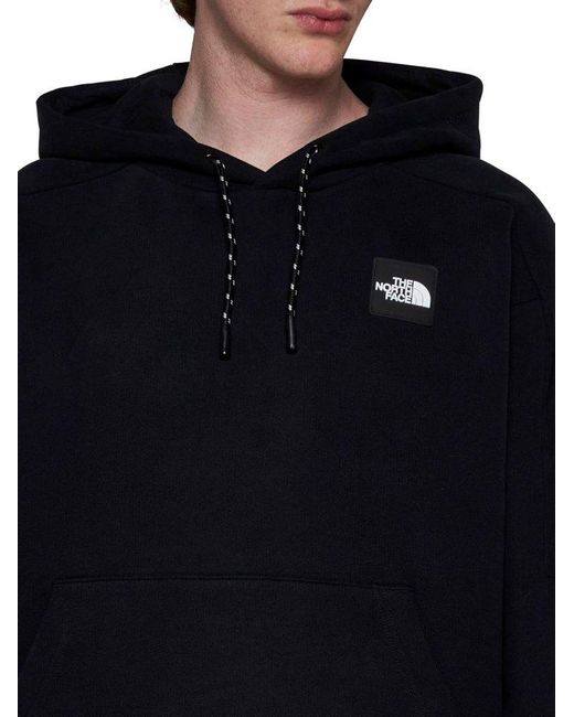 The North Face Blue Logo Patch Drawstring Hoodie for men