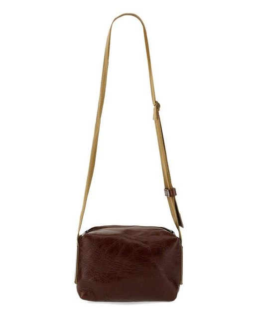 Uma Wang Brown Structured Zipped Crossbody Bag