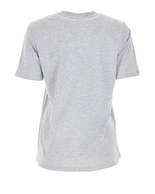 MICHAEL Michael Kors Gray Logo Embellished Crewneck T-shirt