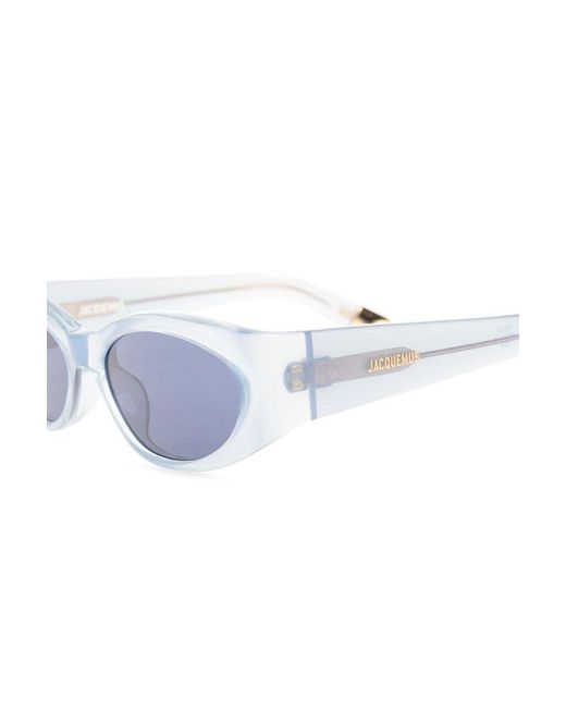 Jacquemus Blue Sunglasses With Logo,