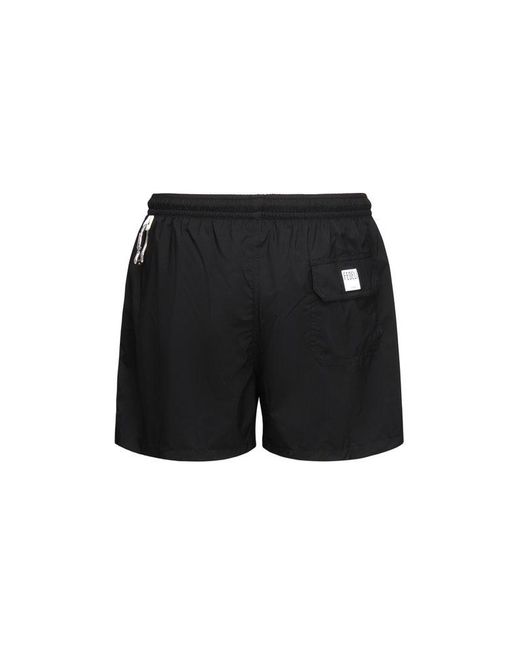 Fedeli Black Swim Shorts With Keychain Detail for men