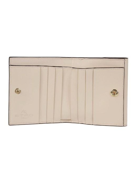 Etro Brown Paisley-jacquard Folded Wallet