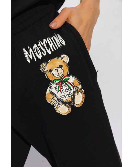 Moschino Black Sweatpants With Logo,