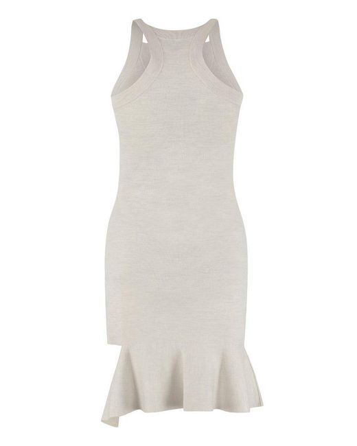 Burberry White Jersey Mini Dress