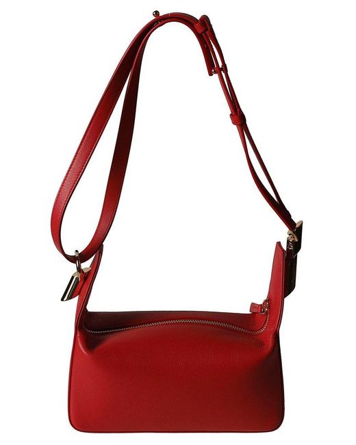 Lanvin Red Haute Sequence Zip-up Clutch Bag