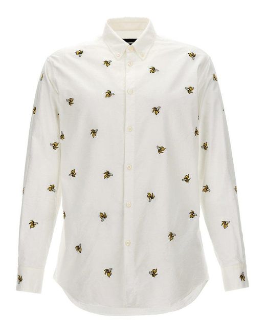 DSquared² Natural 'Fruit Embroidery' Shirt for men