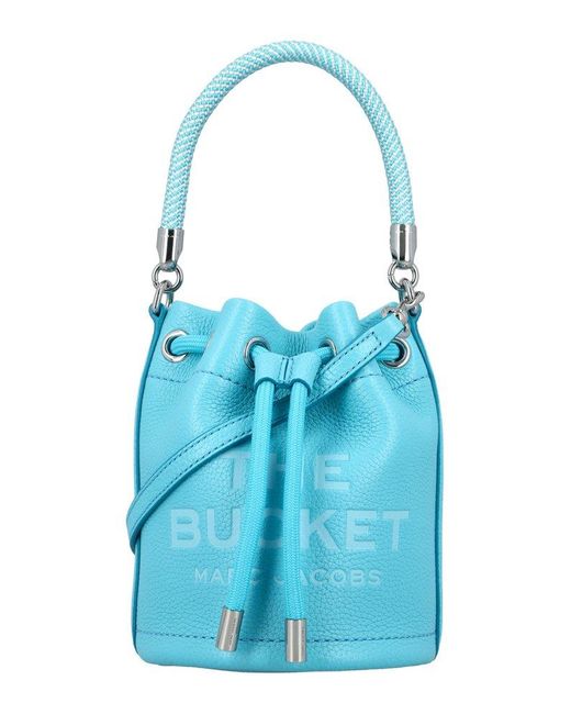 Marc Jacobs Blue The Leather Bucket Mini Bag