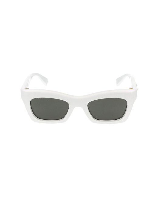 Gucci White Cat Eye Frame Sunglasses