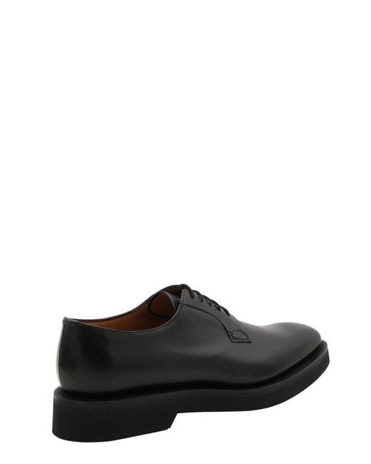 Church's Black Almond Toe Lace-Up Derby Shoes for men