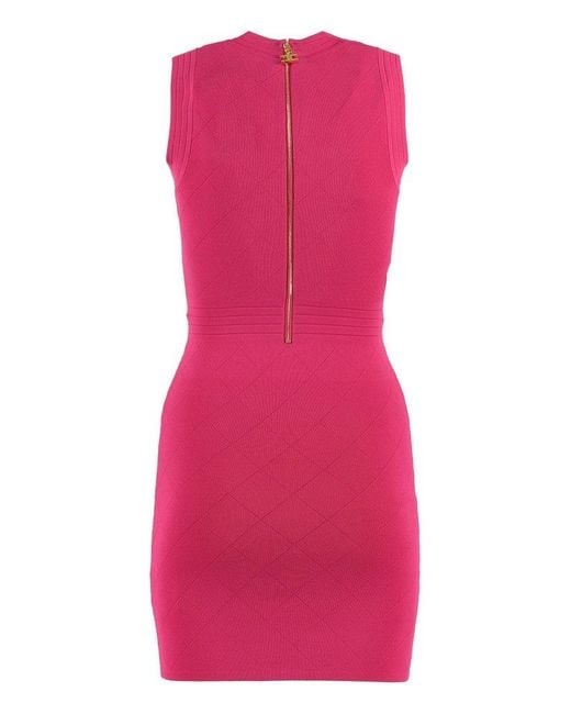 Elisabetta Franchi Pink Knit Mini-Dress