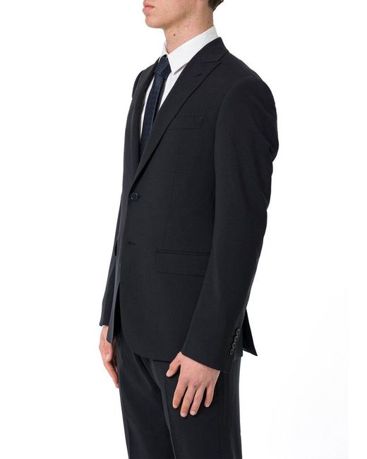 Emporio Armani Black Single-Breasted Tailored Suit for men