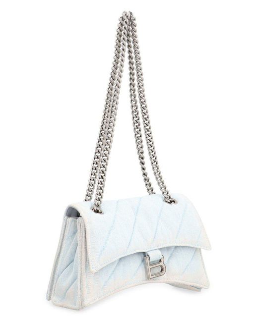 Balenciaga White Crush Shoulder Bag