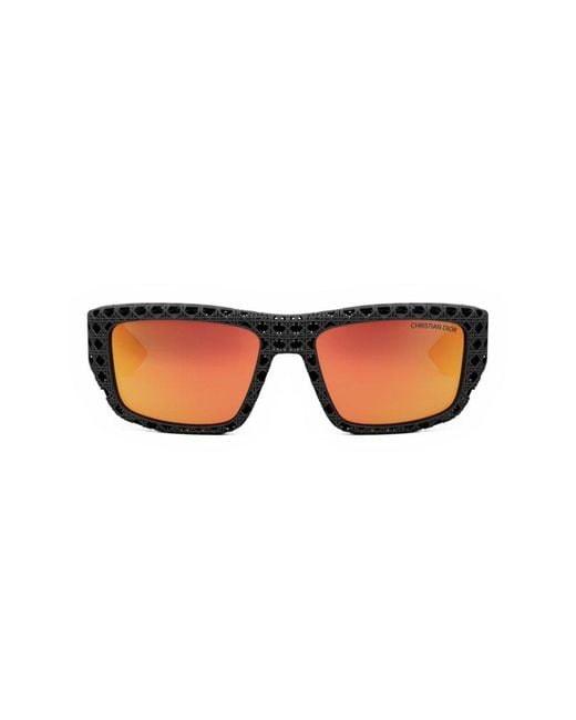 Dior Brown Rectangular Frame Sunglasses for men