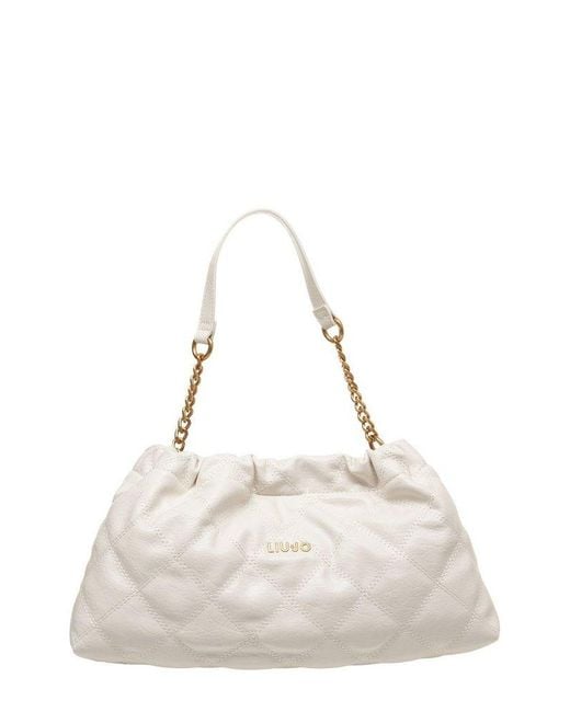 Liu Jo Natural Small Quilted Shoulder Bag