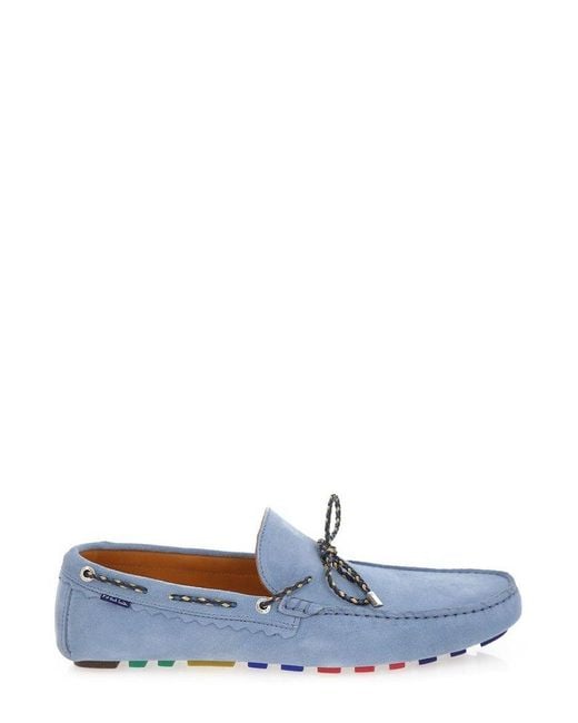 Paul Smith Blue Springfield Bow-Detailed Loafers for men