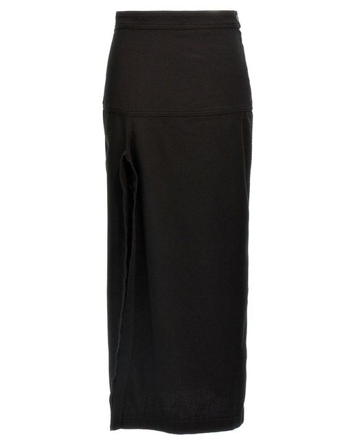 Lemaire Black 'Asymmetrical Wrapover' Skirt