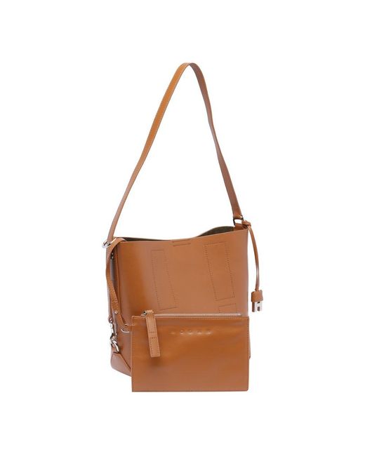 Hogan Brown Small Hocket Hobo Bag