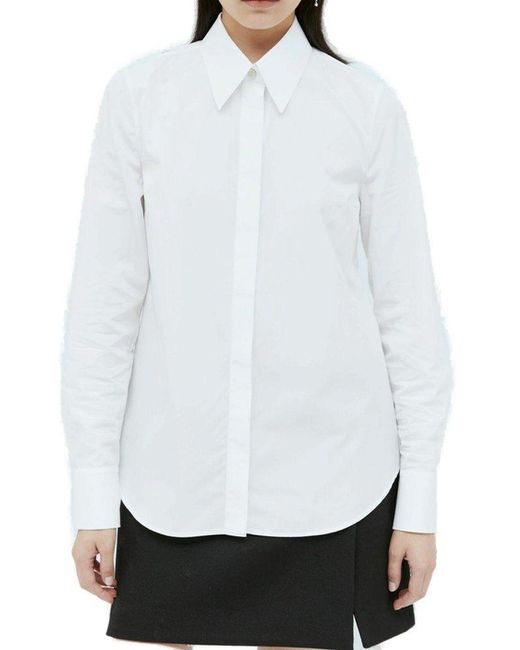 Gucci White Logo Embroidered Shirt