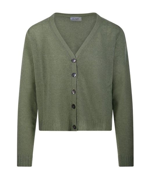 Be You Green Buttoned Knit Cardigan