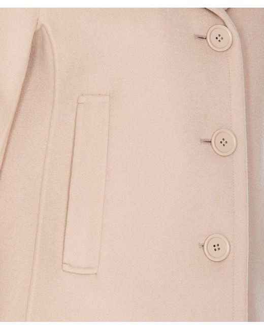 Max Mara Natural Single-breasted Long-sleeved Jacket