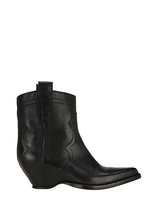 Maison Margiela Leather Sendra Ankle Boots in Black | Lyst