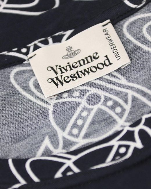 Vivienne Westwood Black Allover Orb Printed Crewneck T-shirt for men