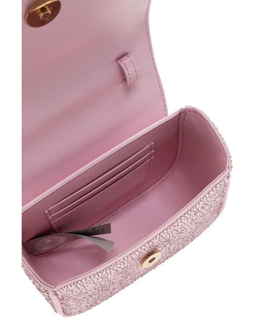 Versace Pink La Medusa Crystal-embellished Mini Bag