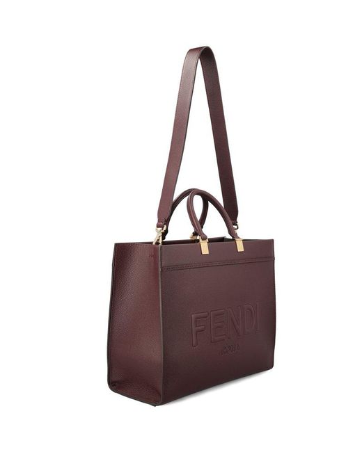 Fendi Purple Sunshine Medium Shopper Bag