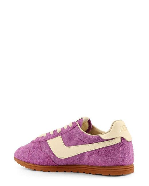 Autry Purple Windspin Lace-Up Sneakers for men